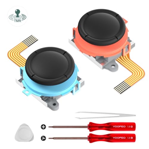 AKNES|GuliKit TMR Joystick Replacement for Switch 2 Joy-Con, Anti-Jitter | Drift-Proof Electromagnetic Sensor Joystick, Repair Kit (Screwdrivers, Tweezers, Pry Tool), DIY Replacement Part