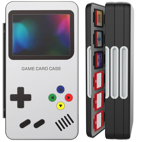 HEIYING Switch Game Card Case for Nintendo Switch 2 / OLED/Lite,Customized Pattern Portable Switch Holder with 72 Game Card Slots and 24 Micro SD Cards Slots - color: Game Console