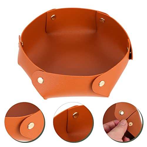 ibasenice Foldable Pu Dice Tray for Desktop Storage Dice Holder Creative Design for Organizing Tabletop Game Accessories