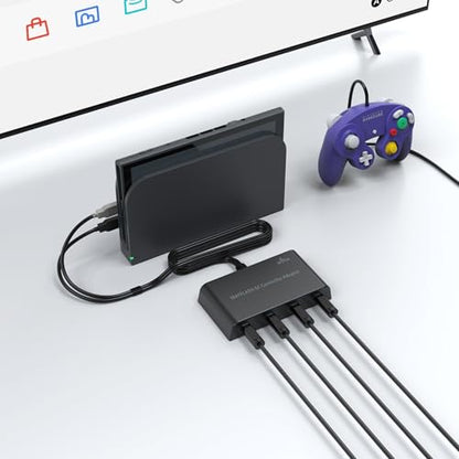 MAYFLASH Gamecube Controller Adapter for Wii U, PC Windows and Switch/Switch 2, 4 Ports