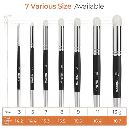 Nicpro Dry Brush Miniature Painting, 7 Sizes Drybrush with Storage Case | Professional Drybrush Set, Hobby Detail Paint Brushes, For Tabletop & Wargames Miniatures Models Figures