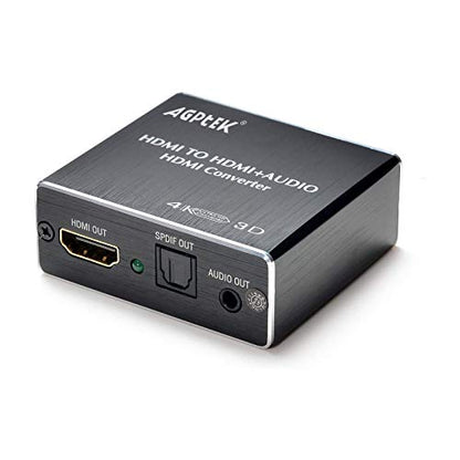 4K x 2K HDMI Audio Extractor Splitter, HDMI Audio Converter Adapter | Support Ultra HD 4K Toslink Optical Audio Output and 3.5mm with optical fiber cable