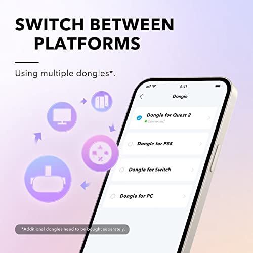 Soundcore VR P10 Gaming Earbuds-Low Latency, Meta Officially Co-Branded, Dual Connection, 2.4GHz Wireless, USB-C Dongle Included-Compatible with Steam Deck, PS4, PS5, PC, Switch(Renewed)
