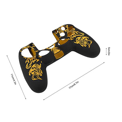 Silicone Controller Skin for Silicone Protective Cover Anti-Slip Gaming Controller Case Replacement for Gamepad Controller Skin Cover (Black and Yellow)
