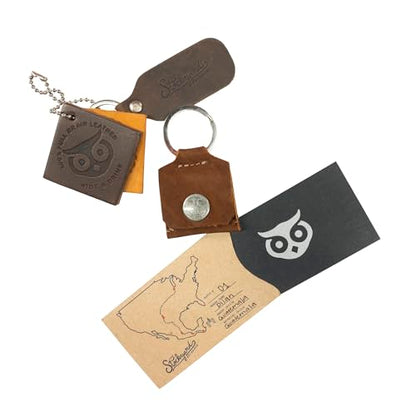 Hide & Drink Rustic Leather Switch Cartridge Game Keychain / SD Card / Guitar Pick Holder Handmade (Swayze Suede) - color: Swayze Suede