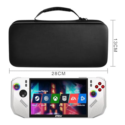 Travel Carrying Case Bag for MSI Claw 8 AI+ A2VM Polar Tempest Edition PC Gaming Handheld,EVA Standing Hard Shell Cover Accessories Pocket for MSI Claw 8 AI+ Handheld Console Power Cord