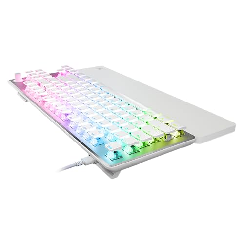 Turtle Beach Vulcan II TKL Pro Hall-Effect Mechanical RGB Gaming Keyboard | Magnetic Switches, Adjustable Actuation, Customizable RGB Keys, Rapid Trigger, Swappable Keycaps, Tenkeyless, White - color: White