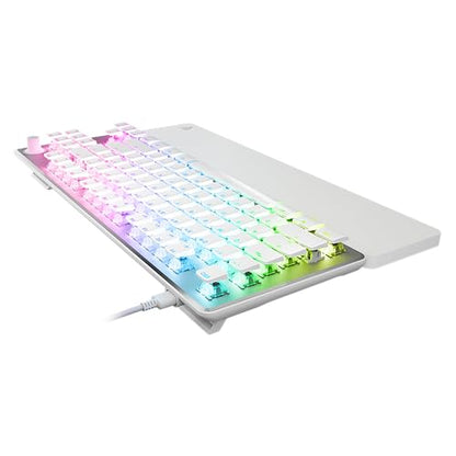 Turtle Beach Vulcan II TKL Pro Hall-Effect Mechanical RGB Gaming Keyboard | Magnetic Switches, Adjustable Actuation, Customizable RGB Keys, Rapid Trigger, Swappable Keycaps, Tenkeyless, White - color: White