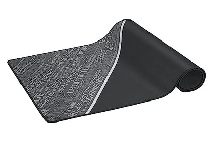 ASUS ROG Sheath BLK Gaming Mouse Pad – 35.4” x 17.3", Extra-Large Surface, Ultra-Smooth for Precise Mouse Control, Anti-Fray Stitched Edges, Non-Slip Base - Black/Gray - color: Black/Gray, size: 35.4L x 17.3W inches