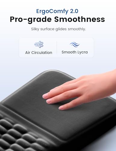 Vaydeer Ergonomic Mouse Pad with Wrist Rest – Memory Foam Mouse Pad with Wrist Support & Massage Bulge, Non-Slip PU Base, Relieves Carpal Tunnel Pain – Ideal Mouse Wrist Rest for Office & Home - color: A1 Rose Pink and White