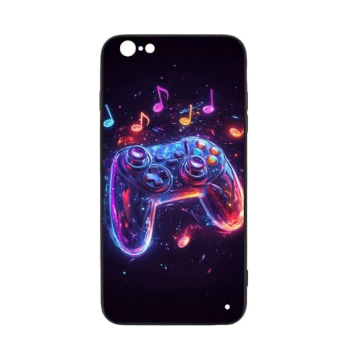 for iPhone 6/6S Case - All-New Game Controller Design, Glass Back + TPU Inner Shell, Extreme Slimness, Military-Grade Protection, Precise Cutouts, Cell Phone Cases for Boys Girls - color: game controller-15, size: iPhone 6/6S