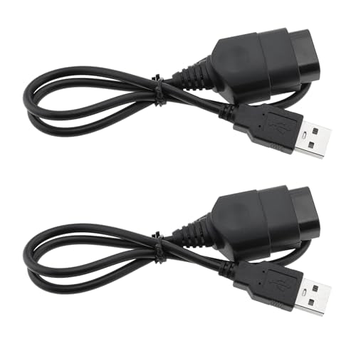 SING F LTD 2Pcs PC USB Adapter Cable Game Controller Adapter USB Converter Adapter Cable Compatible with Xbox Gen.1 Controller Black
