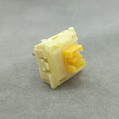 Tecsee Mechanical Keyboard Silent Shaft Switch Lubricated, Silent Tactile Low Profile Yellow Medium Switch for Tablet Notebook Desktop Computer Peripheral Keyboard(70PCS Tactile) - color: Tactile
