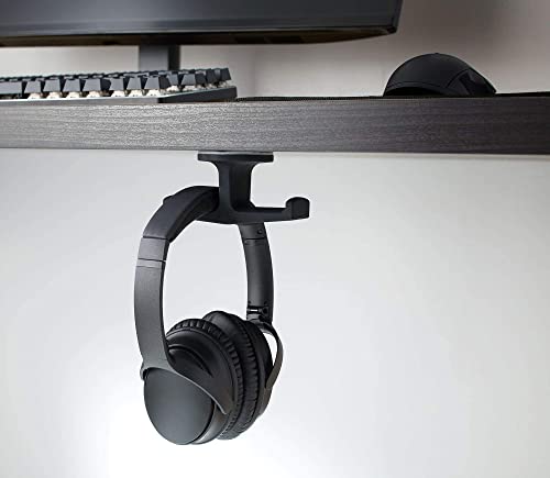 GLORIOUS (Bungee + Headphone Stand) Gaming Mouse Bungee (Black) Trident – Under Desk Gaming Headset/Headphone Stand Mount Holder (VR Headset Compatible) (Bundle)