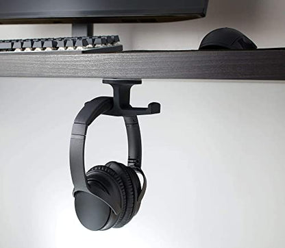 GLORIOUS (Bungee + Headphone Stand) Gaming Mouse Bungee (Black) Trident – Under Desk Gaming Headset/Headphone Stand Mount Holder (VR Headset Compatible) (Bundle)