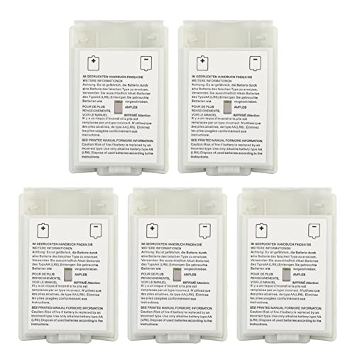 Brrnoo 5 PCS Battery Cover for Controller, Replacement Shell Case Kit with Anti Abrasion Material, Precise Appearance for Game Accessory (White) - color: White