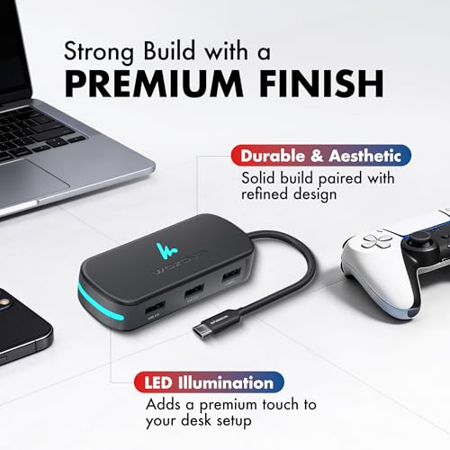 Type C 5 in 1 Wozoyo Docking Station with USB 5Gbps (3.2 Gen 1), 2XUSB 2.0, 4K@60Hz HDMI, and PD 100W – Compact USB-C Hub, Portable Design, Compatibility with macOS, Windows, Android, and iOS - style: 5-in-1