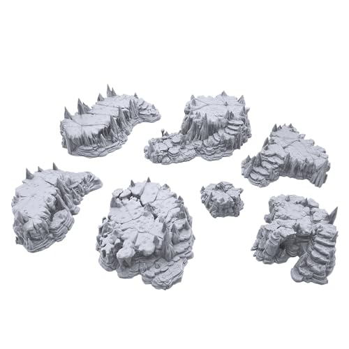 EnderToys Raised Caverns - DND Terrain Scenery for Tabletop 28mm Miniatures Wargame