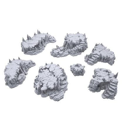 EnderToys Raised Caverns - DND Terrain Scenery for Tabletop 28mm Miniatures Wargame