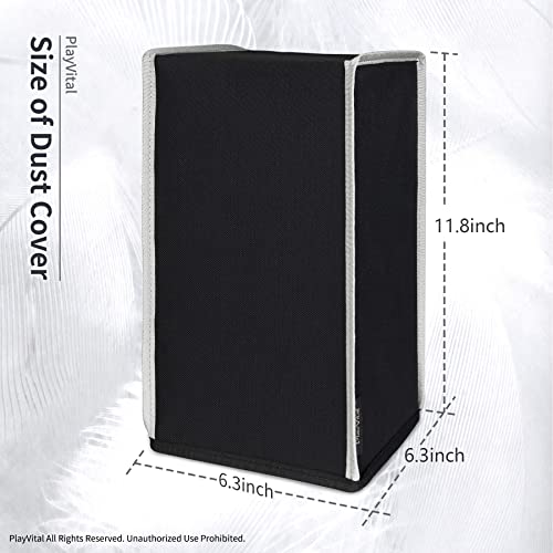 PlayVital Black Nylon Dust Cover for Xbox Series X Console, Soft Neat Lining Dust Guard, Anti Scratch Waterproof Cover Sleeve for Xbox Series X Console - Light Gray Trim - color: Light Gray Trim