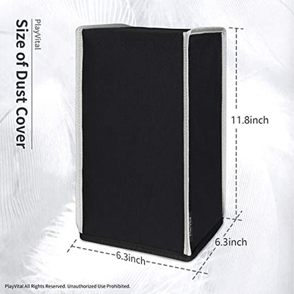 PlayVital Black Nylon Dust Cover for Xbox Series X Console, Soft Neat Lining Dust Guard, Anti Scratch Waterproof Cover Sleeve for Xbox Series X Console - Light Gray Trim - color: Light Gray Trim