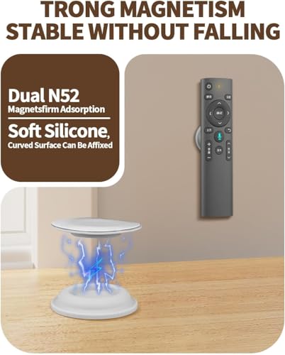 6 Pack Magnetic Remote Control Holder – Upgraded Silicone Magnetic Wall Mount for TV, Fan & Air Conditioner Remotes – Self-Adhesive, No-Drill Remote Control Holder Wall Mount (Circle Grey) - color: Circle Grey