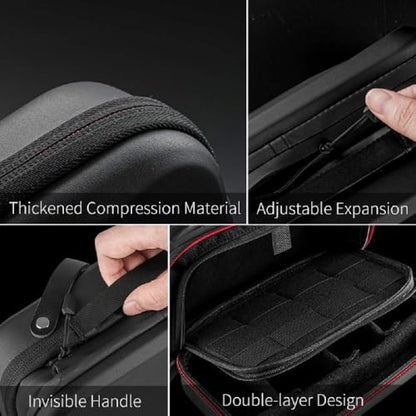 TELESIN Large Carry Case Carrying Travel Bag for GoPro Max Hero 13 12 11 10 9 8 7 6 5 DJI Action 3 4 5 Osmo Pocket 3 Insta360 X3 X4 X5 Go3 Ace Pro AKASO Battery Charger Strap Mount Accessories - size: Large