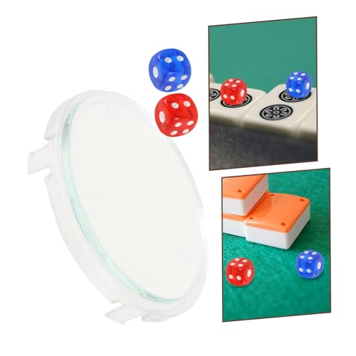 Abaodam Mahjong Machine Glass Cover Dice Lid Accessory Dice Storage for Chinese Mahjong