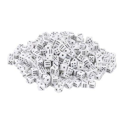 uxcell 300Pcs Mini Dice, 5mm/0.2" Acrylic Tiny Six Side Game Dot Square Dice Bulk for Table Board Game Party Activities, White/Black - color: White/Black, size: 5mm/0.2"