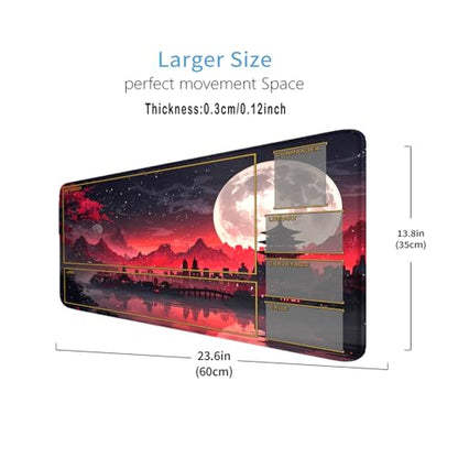 MTG Playmat Stitched Edges, MTG Play Mat for MTG TCG 24 x 14 inches Trading Card Inked Game Playmats with Storage Bag Smooth Rubber Surface Battle Game (Playmat 3) - color: Playmat 3 Stitched Edges Mats