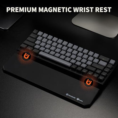 Hexgears X1 Pro Wireless Mechanica Keyboard, Tri-Mode Bluetooth/2.4G/USB-C, Hot-Swappable Linear Switch Gaming Keyboard, Mini Compact White Backlit Keyboards with Wrist Rest - Dark - color: Dark Knight-X1 Pro, size: Linear