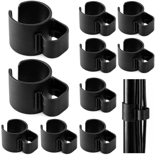 RUBII 10 Pcs 35mm Speaker Pole Cable Clips, Pole Cable Management Clips, Stand Poles Cable Clip for Studio Accessories Cords Wires Storage Organization - color: 10 Pcs
