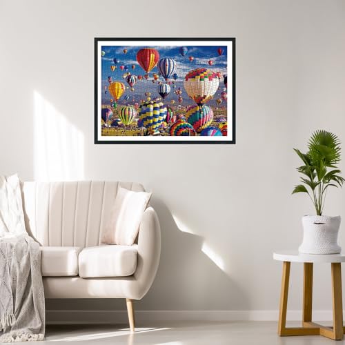 Jigsaw Puzzles for Adults 1000 Pieces, Hot Air Balloon Puzzle, Impossible Difficult Hard Fun 1000 Piece Jigsaw Puzzles for Adults 27" x 20" - color: Hot Air Balloon