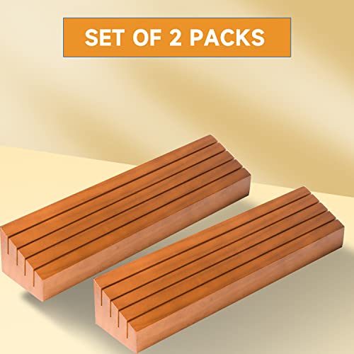 GSE Wooden Playing Card Holders Tray Racks Organizer Set, 14-Inch, 2-Pack | Hand Free Playing Card Trays, Non-Slip Base, For Bridge, Canasta, Hand & Foot, Rummy, UNO Card Games, For Seniors Adults - style: 14-inch, 2-Pack