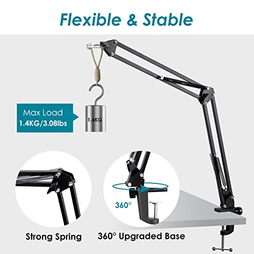 Mic Arm for HyperX DuoCast Microphone - Professional DuoCast Mic Boom Arm, Adjustable Scissor Mic Stand Compatible with HyperX DuoCast Microphone by YOUSHARES - color: HyperX DuoCast Arm