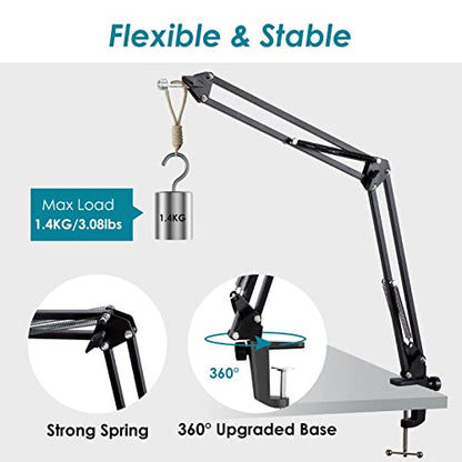 Mic Arm for HyperX DuoCast Microphone - Professional DuoCast Mic Boom Arm, Adjustable Scissor Mic Stand Compatible with HyperX DuoCast Microphone by YOUSHARES - color: HyperX DuoCast Arm