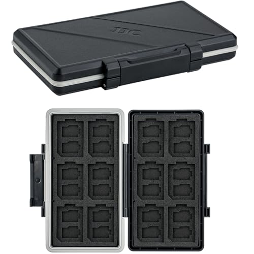 36 Slots Memory Card Case Water-Resistant Anti-Shock Memory Card Wallet for 24 Micro SD SDXC SDHC TF Cards and 12 SD SDXC SDHC Cards | Compact Micro SD Card Holder Wallet for 24 Micro SD SDXC SDHC TF Cards and 12 SD SDXC SDHC Cards, Ergonomic Locking Syst