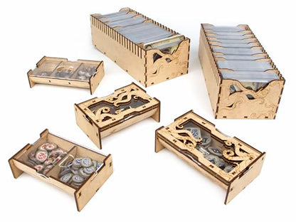 TowerRex Board Game Organizer for Arkham Horror LCG Revised, Arkham Horror LCG Revised Insert, Upgrade Accessories