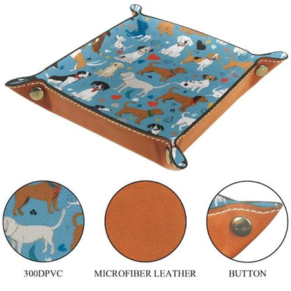 Animals Dogs Dice Tray Dice Rolling Tray Folding Dice Holder for Dice Games, Like RPG, DND and Other Table Games - color: Multi 3