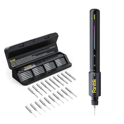 Fanttik K2 Nano Power Drill, Hand Drills, 20 Bits, 800mAh Rechargeable, Tool Kit for DIY Projects, Shells, Plastic, Jewelry, PCB, Aluminum Plate