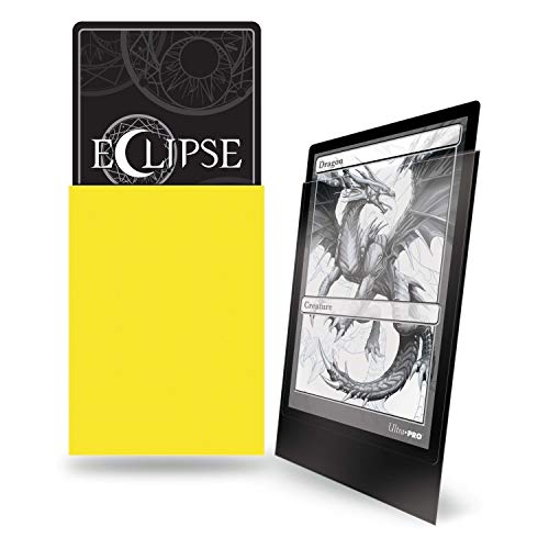 Ultra Pro E-15620 Eclipse Standard Matte Sleeves 100 Pack-Lemon Yellow - color: Lemon Yellow