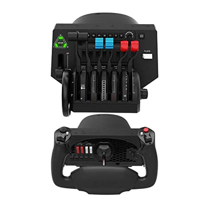 Honeycomb Alpha Flight Controls Yoke and Bravo Throttle Quadrant (2 Items) | Alpha Yoke Plus Switch Panel and Bravo Throttle Bundle, USB-C Cable, Configurable 1-4 Engine Throttle, Pc and Mac - size: Bundle (2 Items)