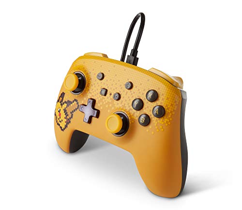 PowerA Enhanced Nintendo Switch and Switch 2 Wired Controller - Pixel Pakachu, Officially licensed - color: Pixel Pikachu