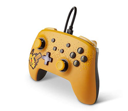 PowerA Enhanced Nintendo Switch and Switch 2 Wired Controller - Pixel Pakachu, Officially licensed - color: Pixel Pikachu