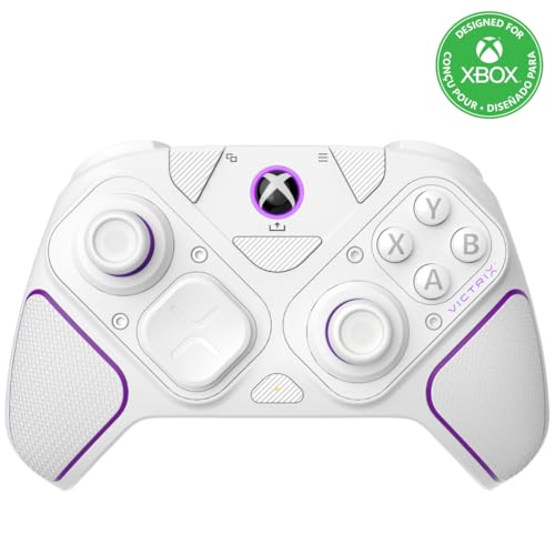 Victrix Pro BFG Wireless Gaming Controller - Xbox Series X|S, Xbox One & PC | Dolby Atmos, 4 Mappable Back Buttons, Interchangeable Thumbsticks & D-Pads, Customizable Hair Triggers & Paddles, White - color: White