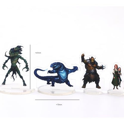 iPEAU|Dungeons and Dragons Arctic Miniatures DND Starter Set for Beginner 47 Minis for D&D 5E Flat Plastic Figures for Pathfinder TTRPG Tabletop RPG Games Accessories Gift for DM - style: 2d-mini-ArcticB