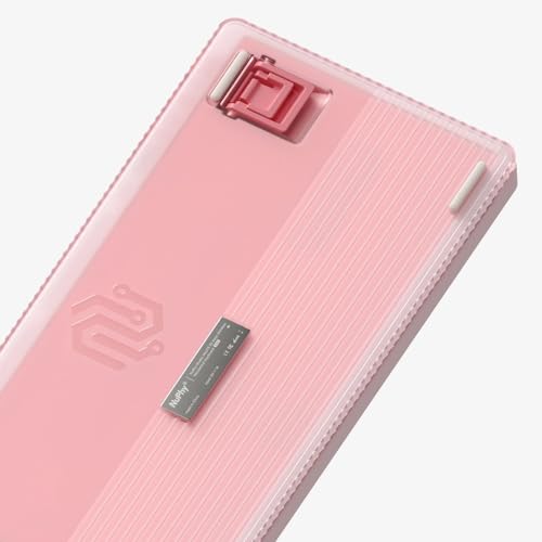 nuphy Halo75 V2 Mechancial Gaming Kyeboard,75% Wireless Hot Swappable Bluetooth Keyboard,83 Kyes RGB Backlit Keyboard,Support Bluetooth/2.4GHz/USB-C-Pink Mint Switch - color: Pink, size: Mint (37gf)