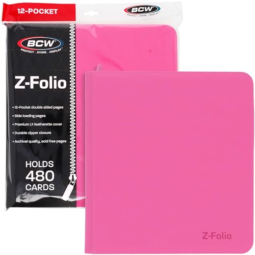 BCW 12 Pocket Z-Folio LX Game, Pink - color: Pink