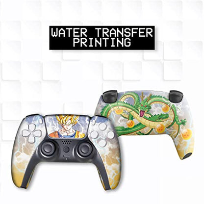 D. B. Z. Go-Ku Custom PS-5 Controller Wireless compatible with Play-Station 5 Console by BCB Controllers | Proudly Customized in USA with Permanent HYDRO-DIP Printing (NOT JUST A SKIN) (MODDED) - color: D. B. Z. Go-Ku, size: Modded - Front & Back Print