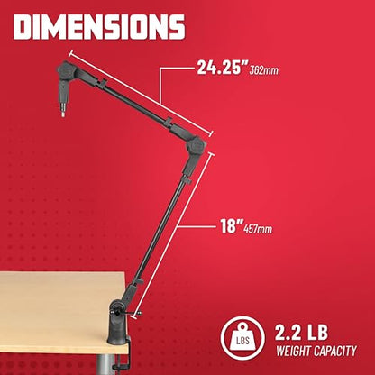 Gator Frameworks Slim Profile Desk-Mounted Mic Stand Boom Arm for Broadcasts, Podcasts, Content Creation, Live Streaming, & Similar Applications (GFWMICBCBM0500) - style: 500 Series
